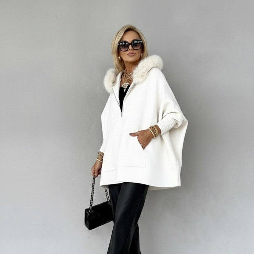 Cardigan Batwing Cocoon à Capuche