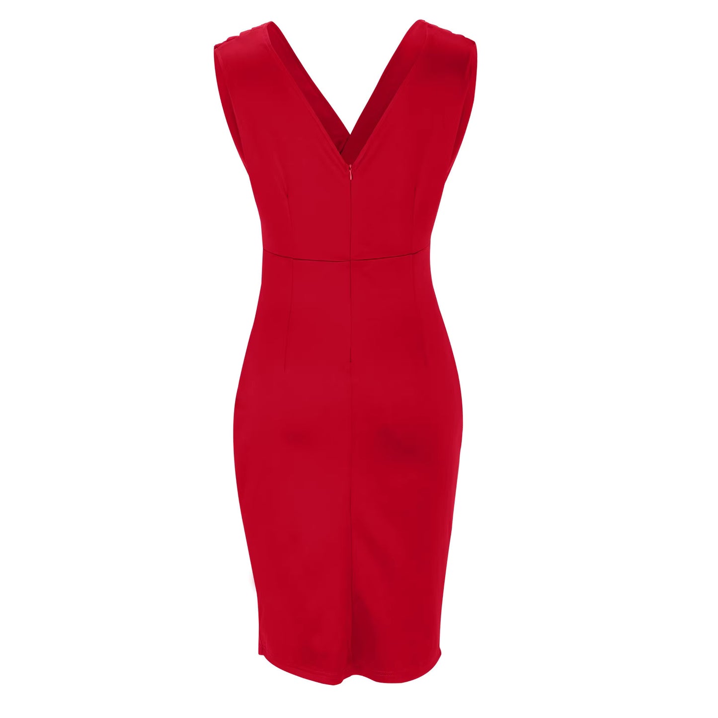 Robe Fendue Légère Sans Manches Taille Cintrée
