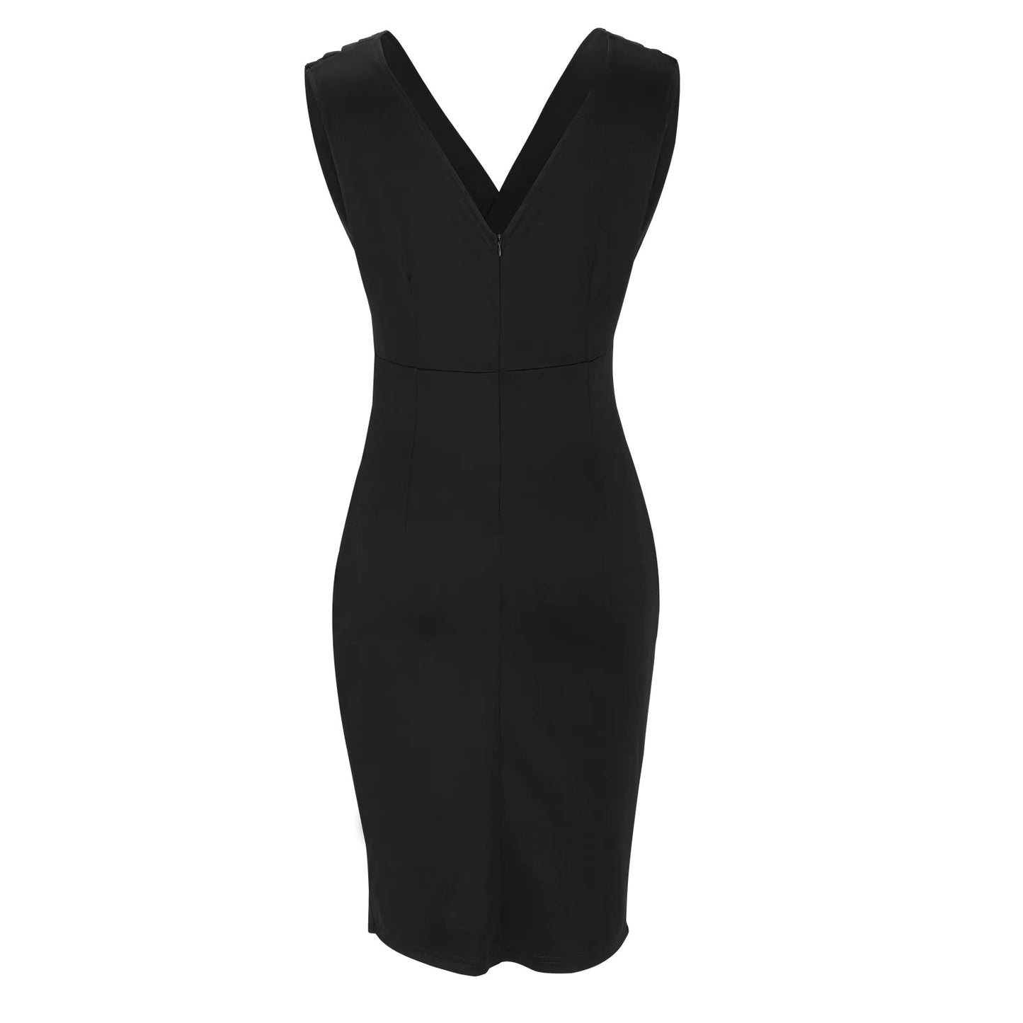 Robe Fendue Légère Sans Manches Taille Cintrée