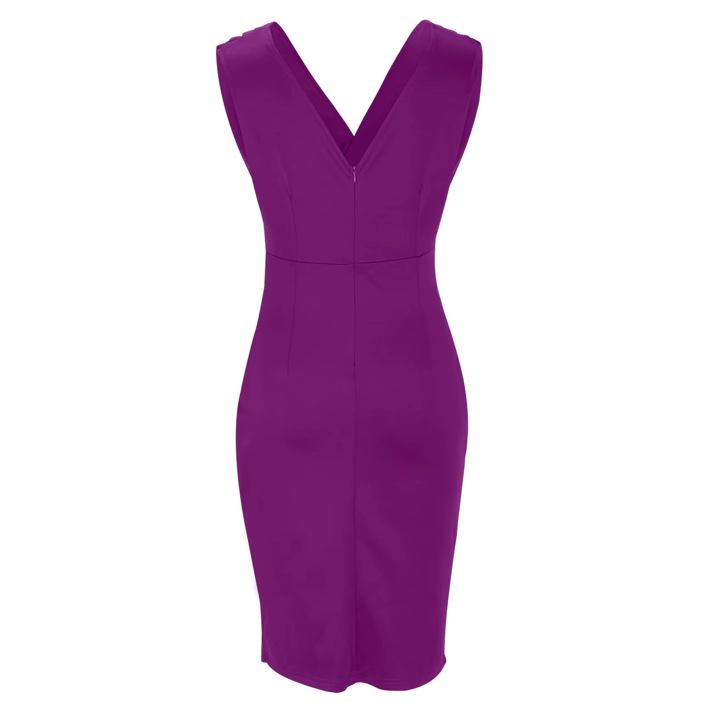 Robe Fendue Légère Sans Manches Taille Cintrée
