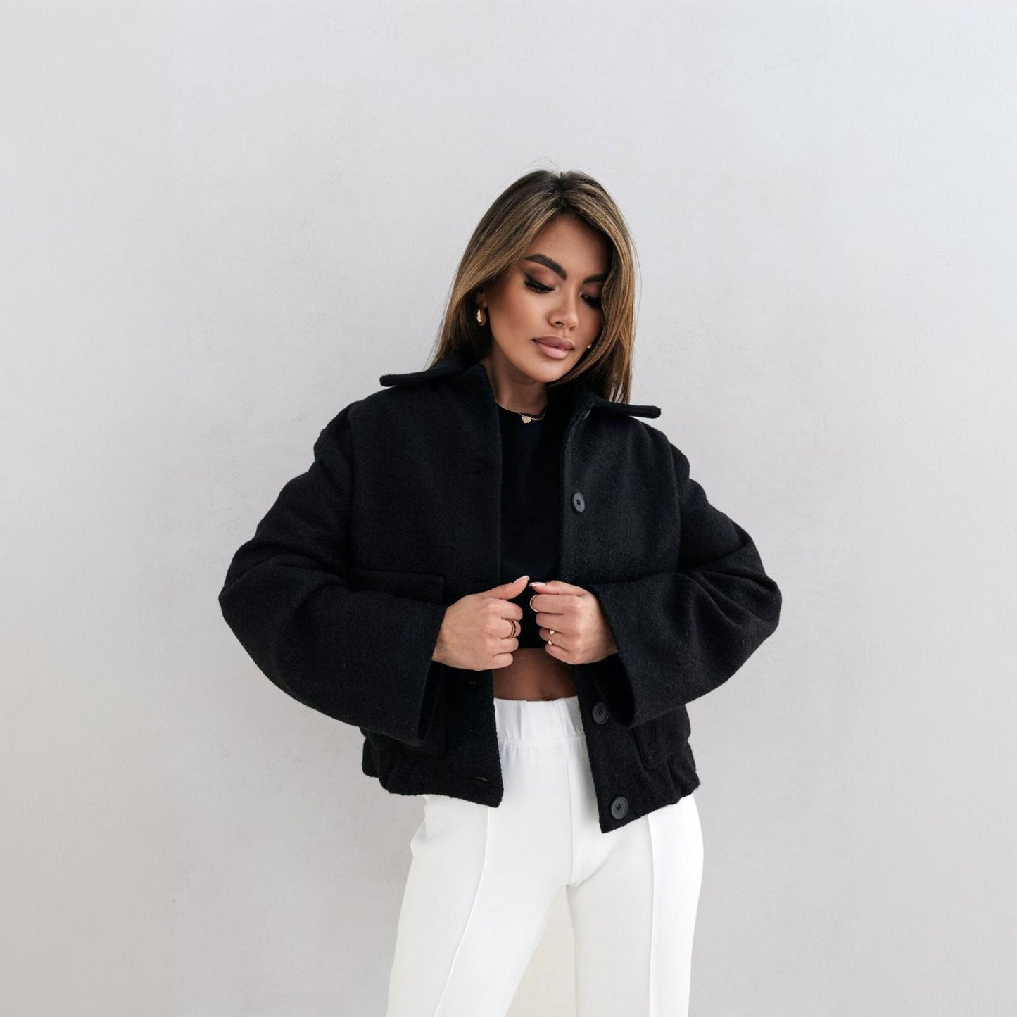 Blouson Cocon Oversize en Laine