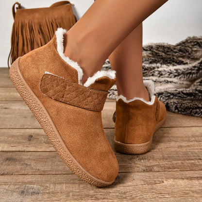 Bottes de neige en velours rembourré