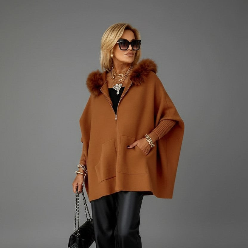 Cardigan Batwing Cocoon à Capuche