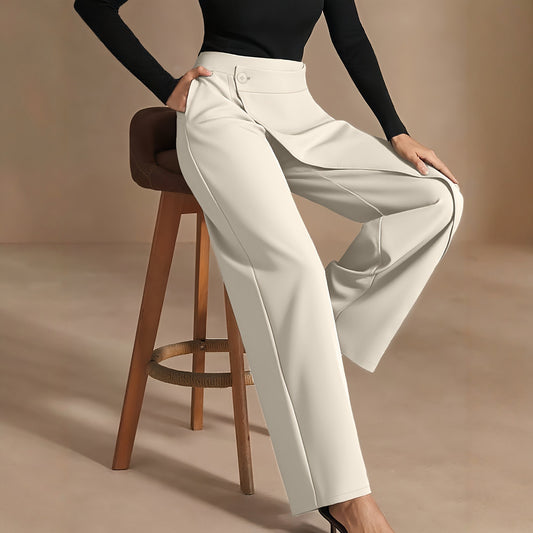Pantalon Femme Taille Haute Asymétrique – Élégant & Amincissant