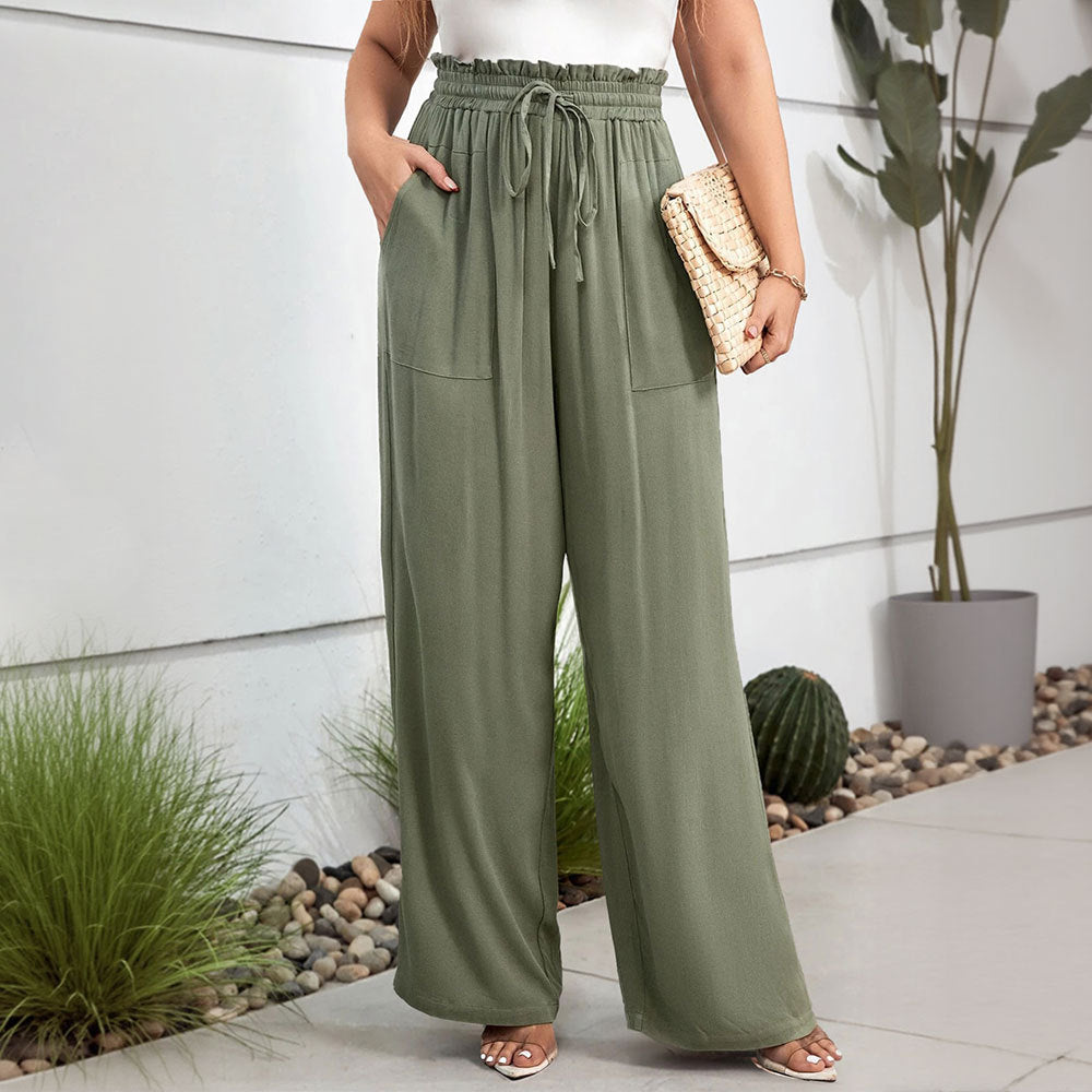 Pantalon Casual Femme – Taille Ajustable & Tombé Fluide