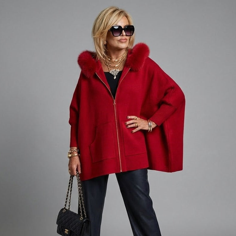 Cardigan Batwing Cocoon à Capuche